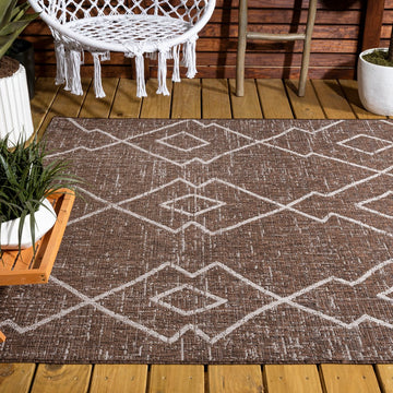 Carwa Tribal Diamond Trellis Indoor/outdoor Area Rug